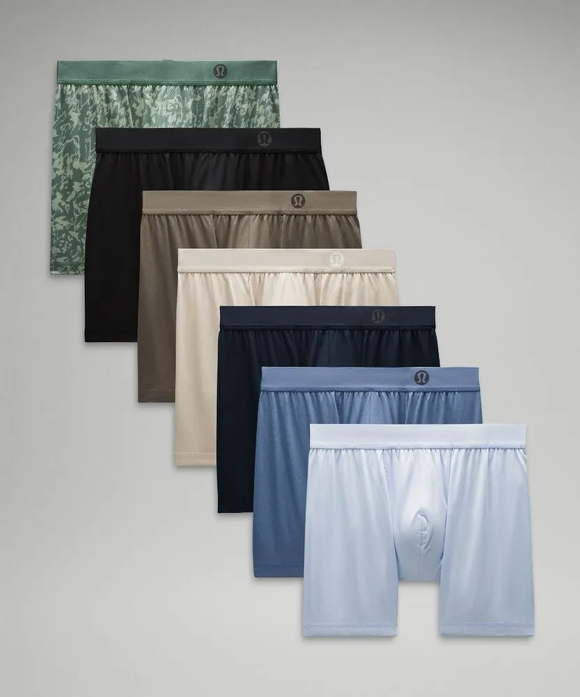 LULULEMON BóXER ALWAYS IN MOTION, 13 CM, PACK DE 7 VISTA GLIDE PALM COURT MEDIUM FOREST/BLACK/ROVER/MOJAVE TAN/TRUE | JS76K3CH