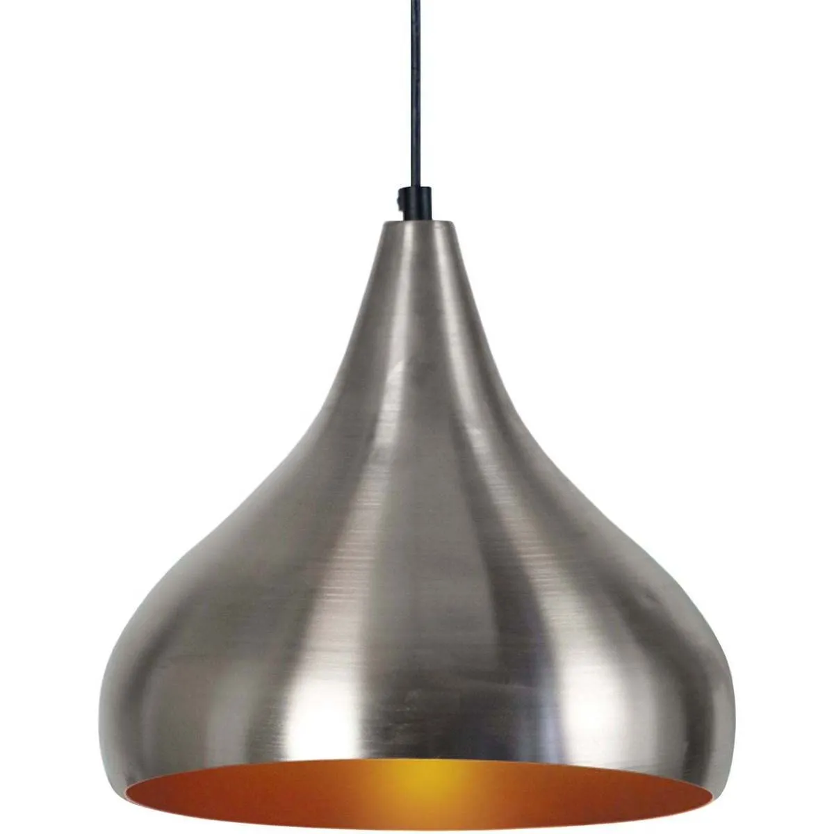Lámpara colgante redondo metal aluminio y cobre