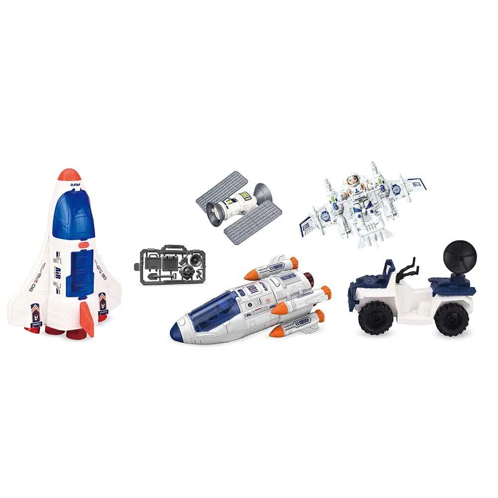 Mega Set Espacial Shuttle y Cohete con Luces y Sonidos de Motor y Astronautas Glory Bright
