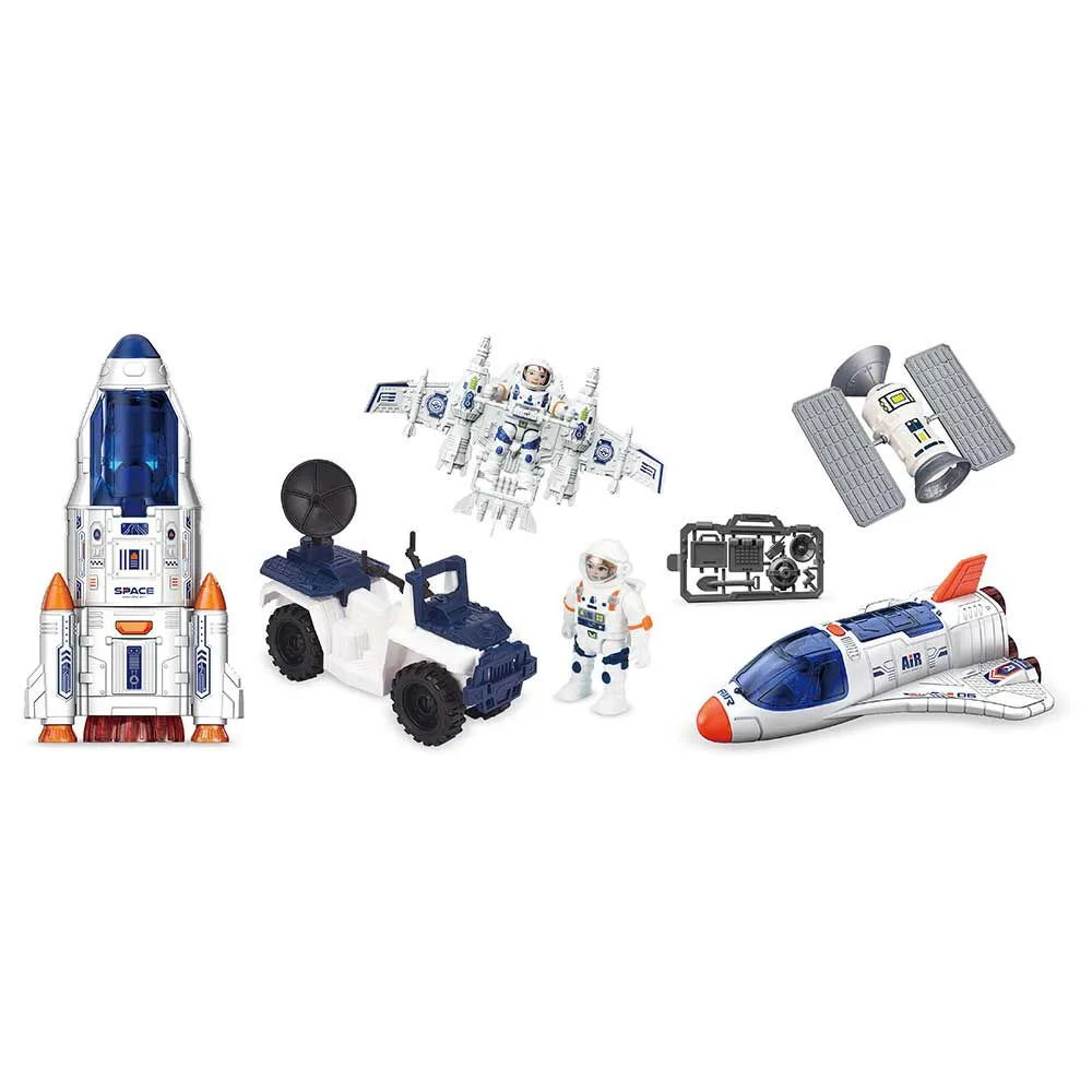 Mega Set Espacial Shuttle y Cohete con Luces y Sonidos de Motor y Astronautas Glory Bright
