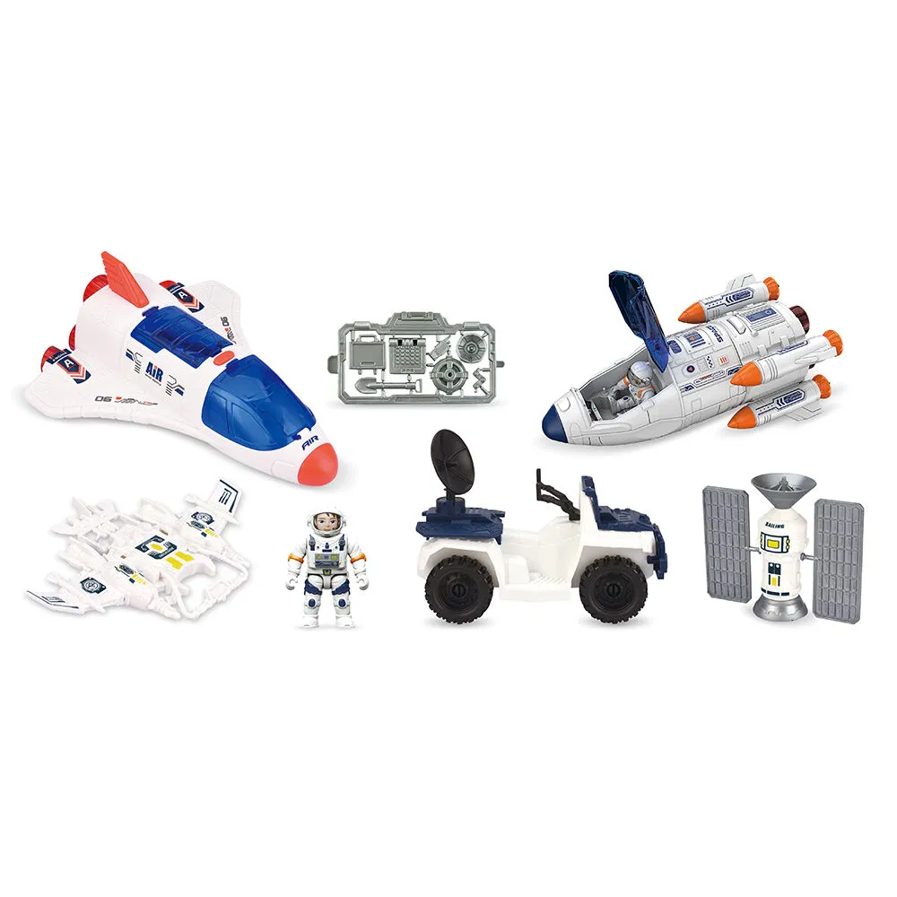 Mega Set Espacial Shuttle y Cohete con Luces y Sonidos de Motor y Astronautas Glory Bright