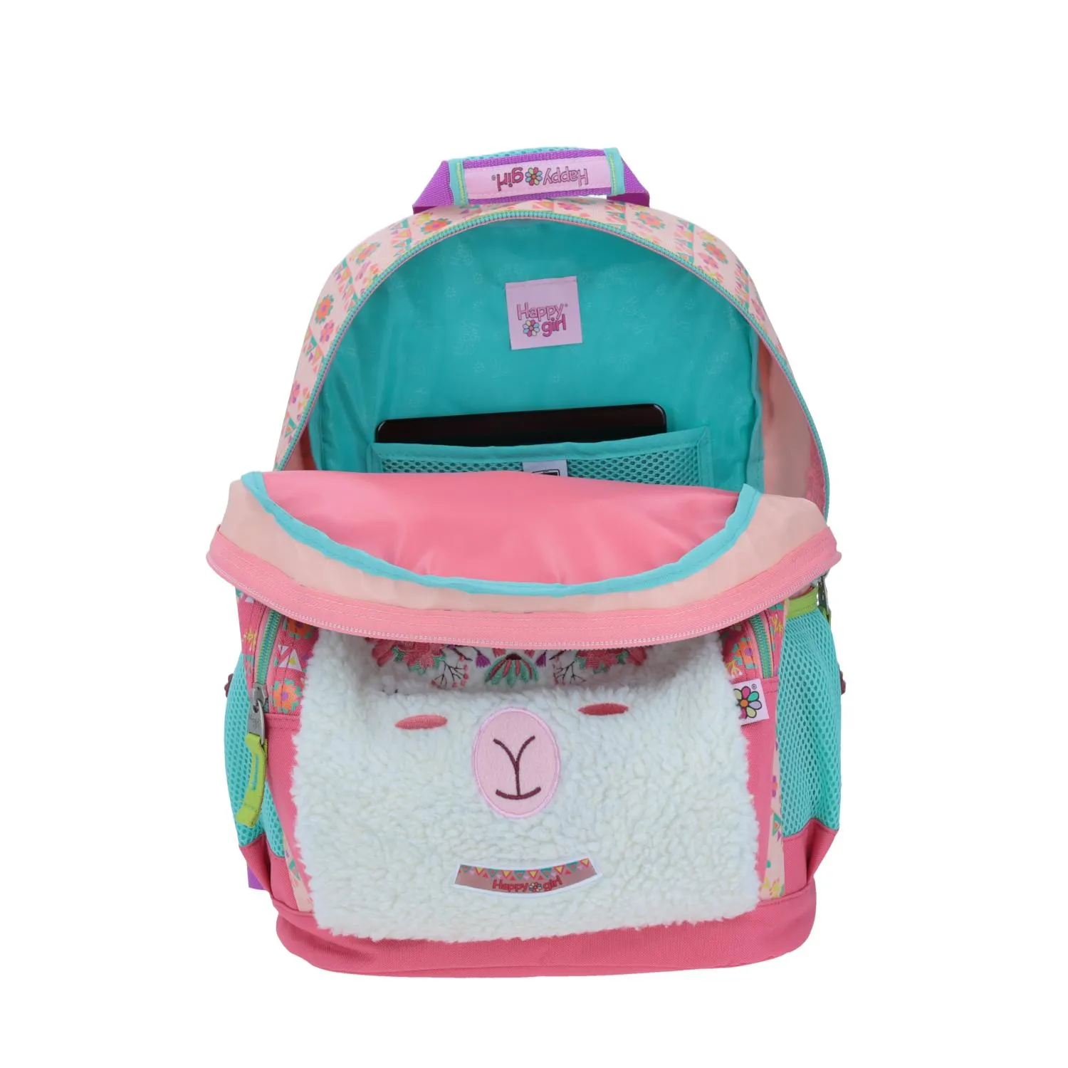 Mochila grande Rosa HAPPY GIRL Porta tablet.