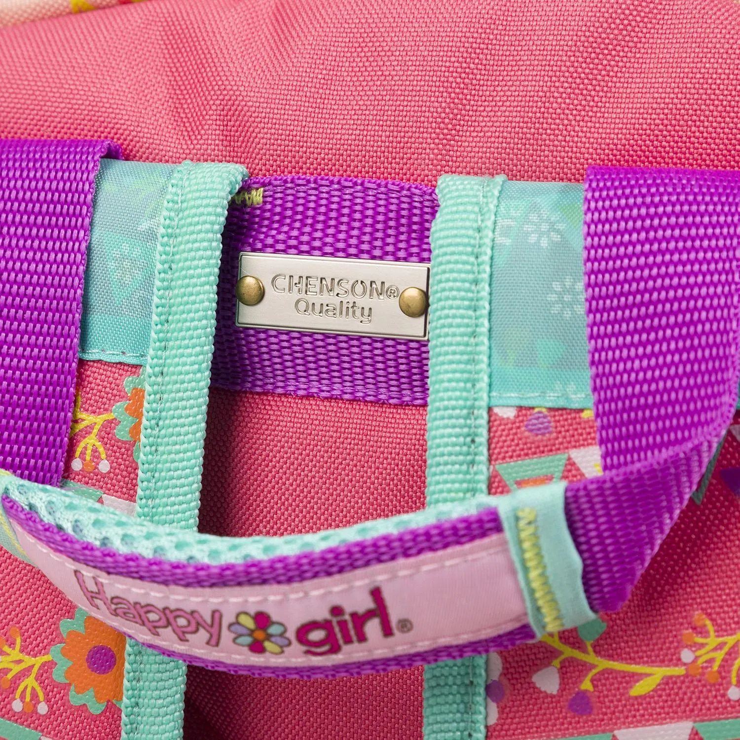 Mochila grande Rosa HAPPY GIRL Porta tablet.