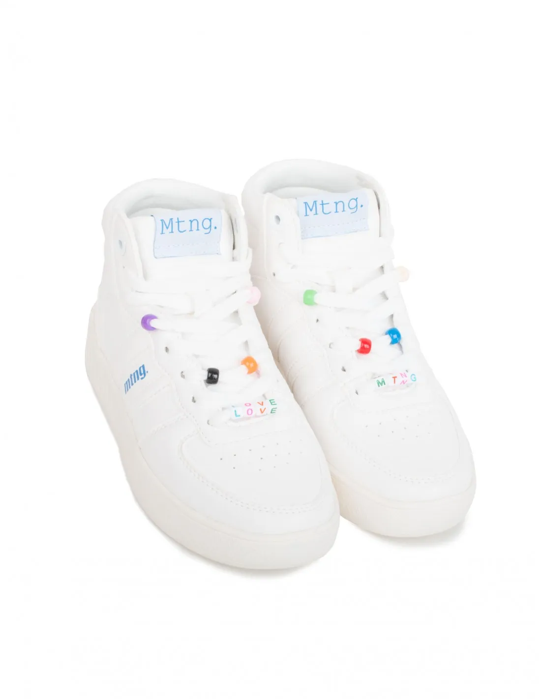 MUSTANG Zapatillas Abotinadas Plataforma Blancas
