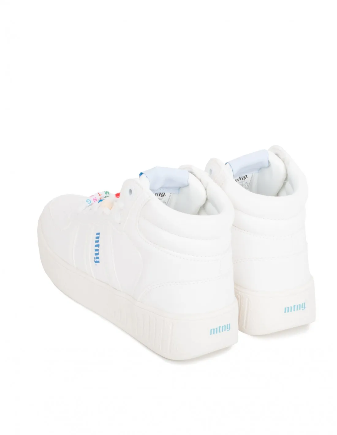 MUSTANG Zapatillas Abotinadas Plataforma Blancas