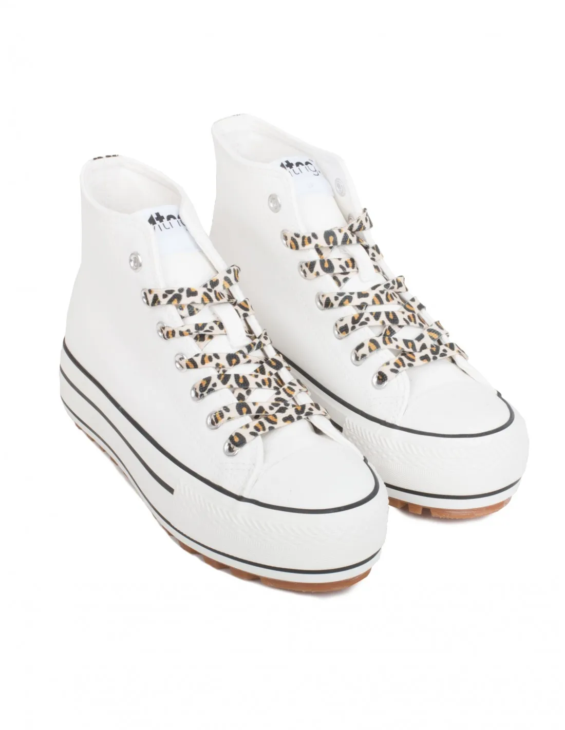 MUSTANG Zapatillas Altas Blancas Leopardo