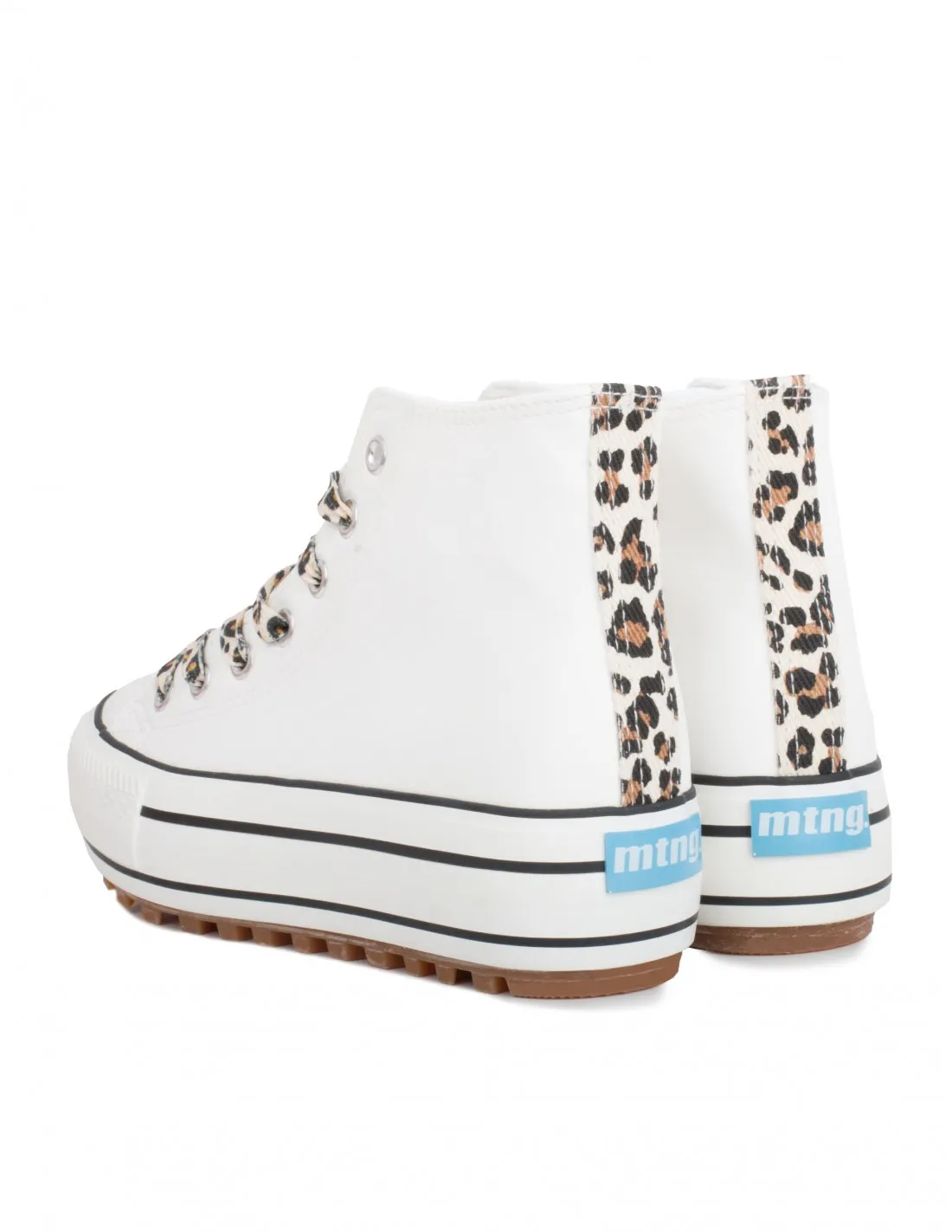 MUSTANG Zapatillas Altas Blancas Leopardo