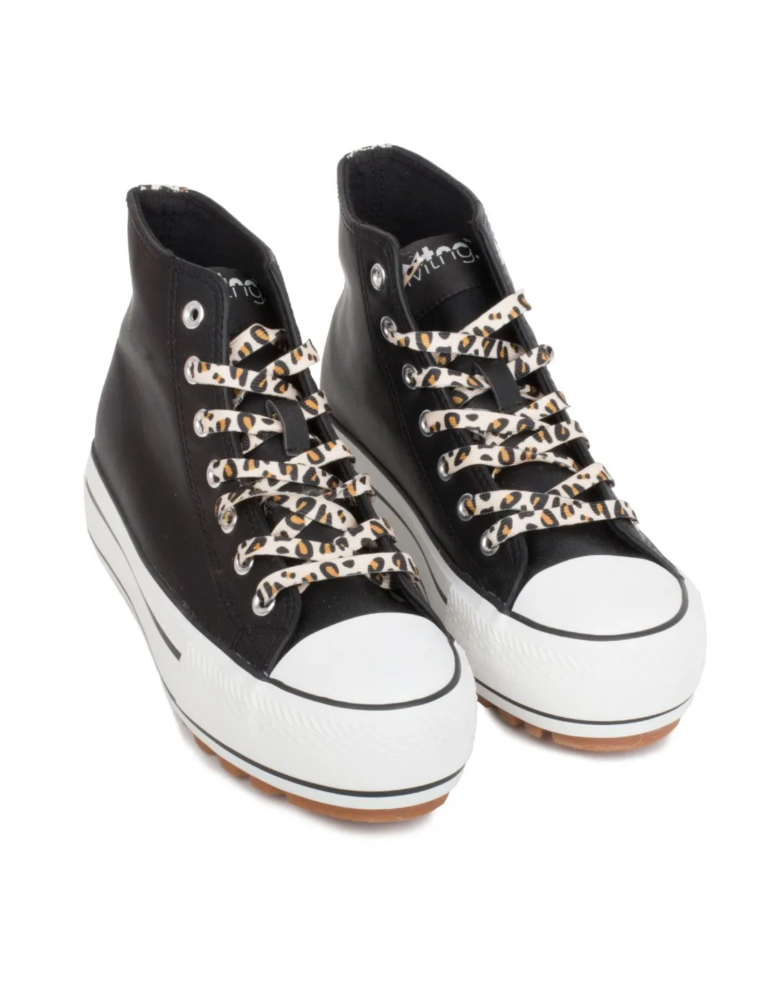MUSTANG Zapatillas Altas Negras Leopardo