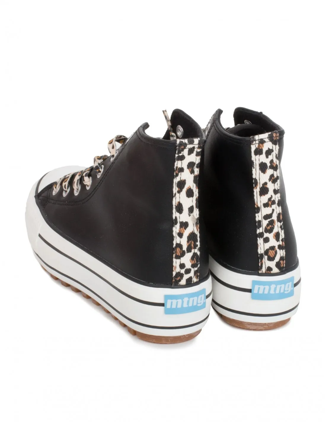 MUSTANG Zapatillas Altas Negras Leopardo