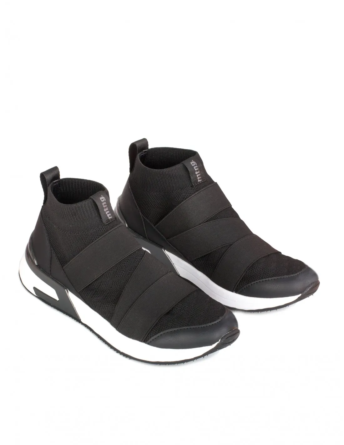 MUSTANG Zapatillas Calcetín Elásticos Negras