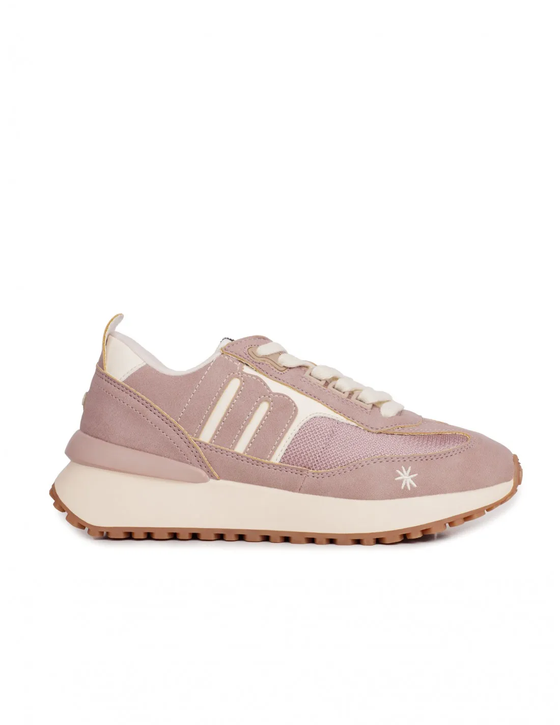 MUSTANG Zapatillas Retro Plataforma Beige