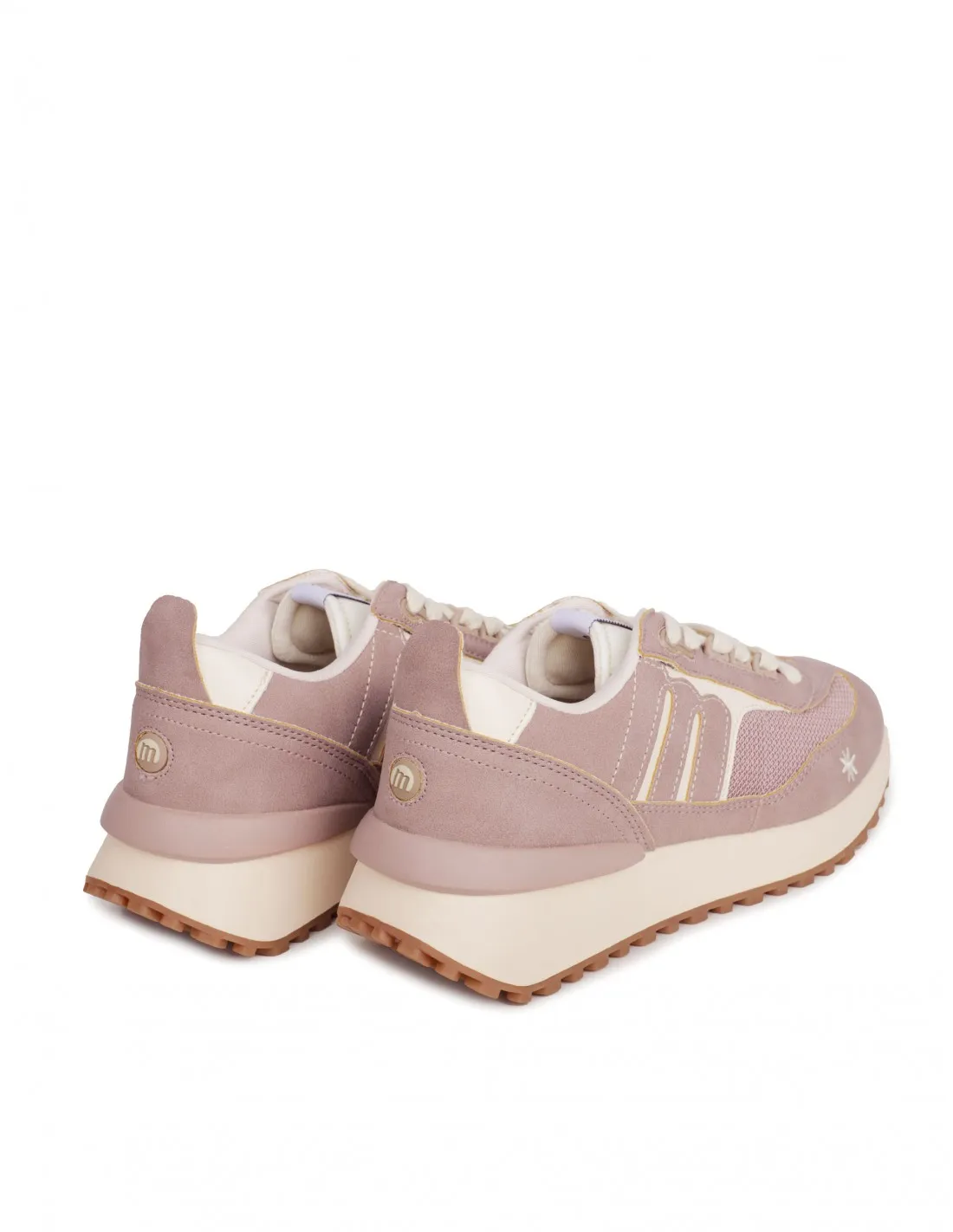 MUSTANG Zapatillas Retro Plataforma Beige