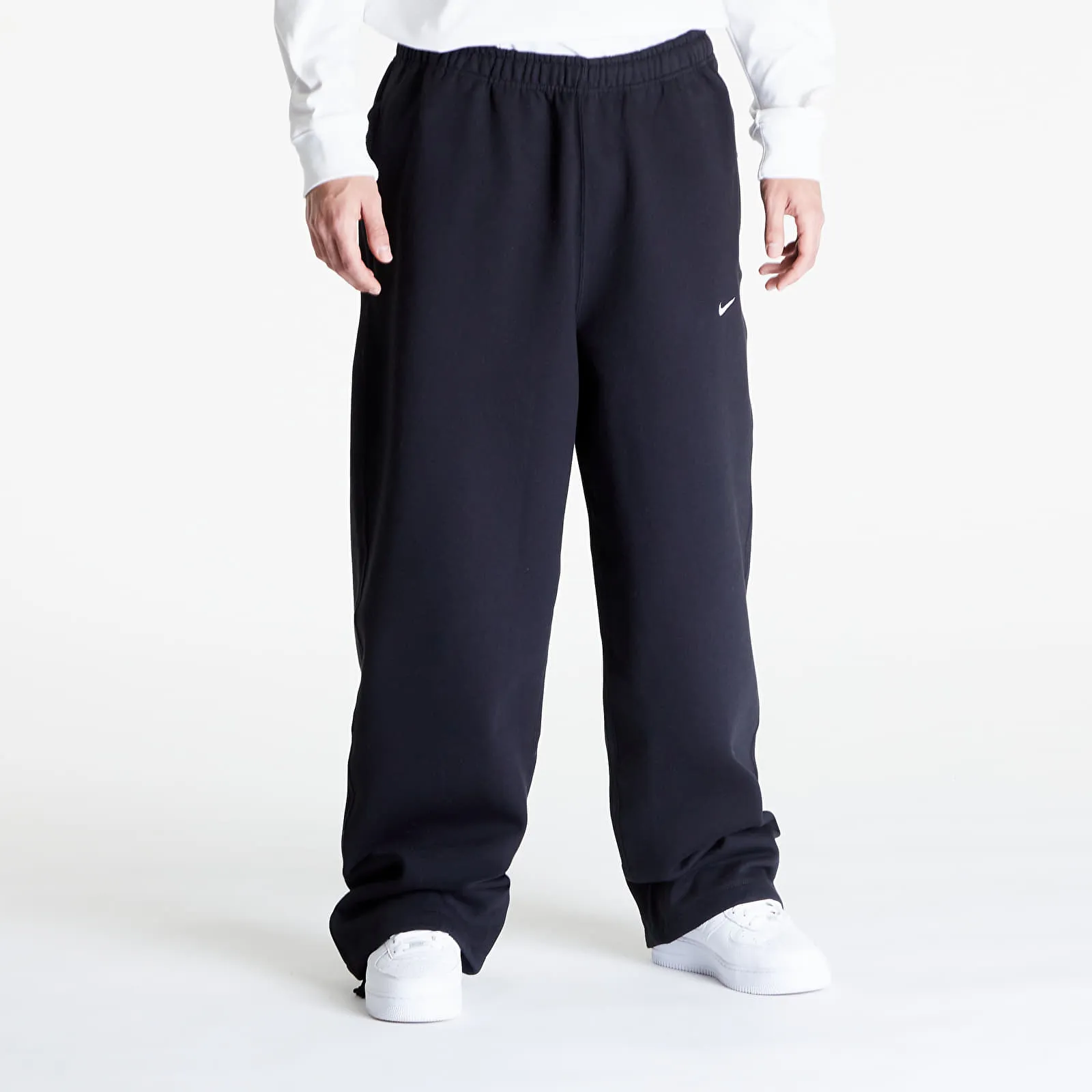 NIKE SOLO SWOOSH MEN'S OPENHEM BRUSHEDBACK FLEECE PANTS