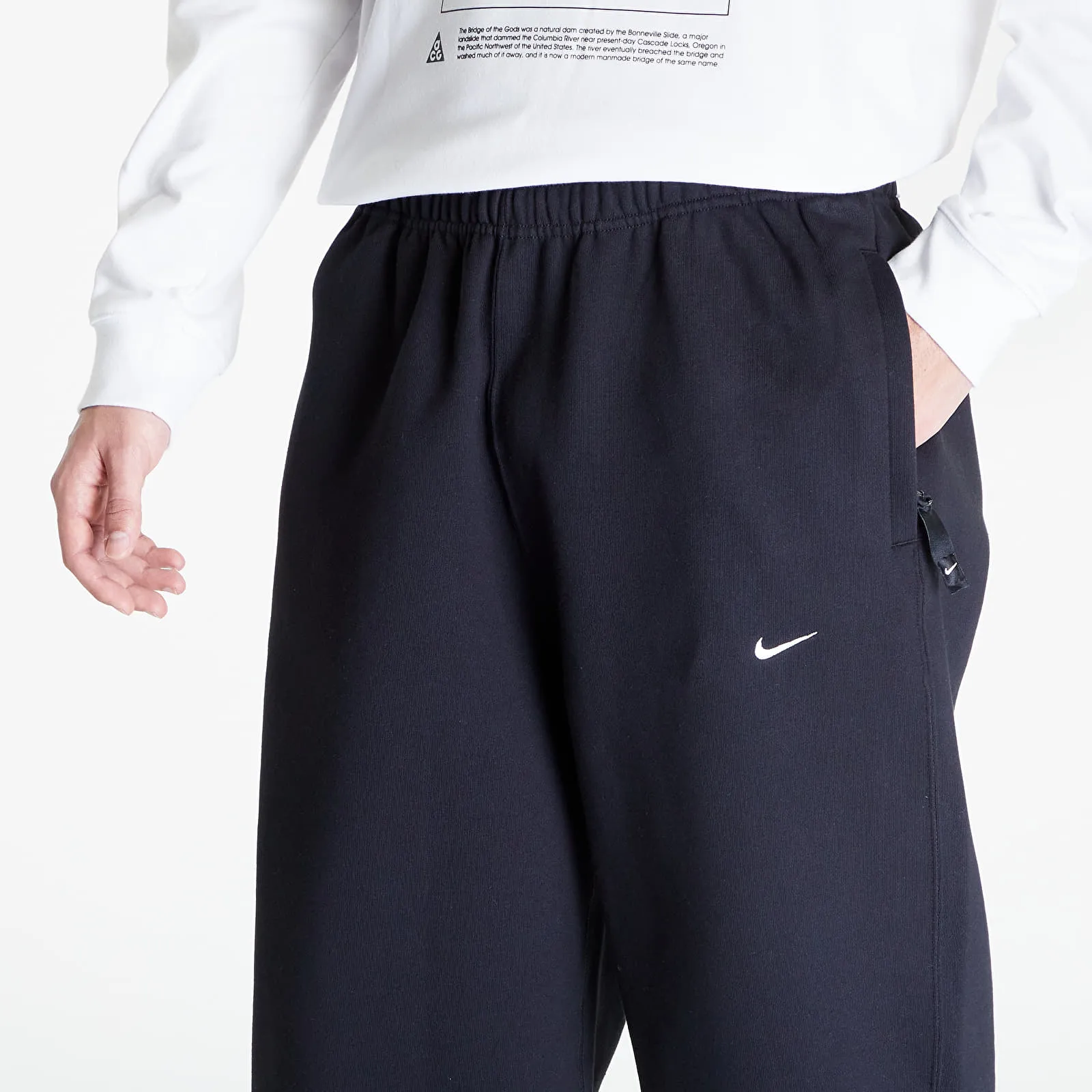 NIKE SOLO SWOOSH MEN'S OPENHEM BRUSHEDBACK FLEECE PANTS