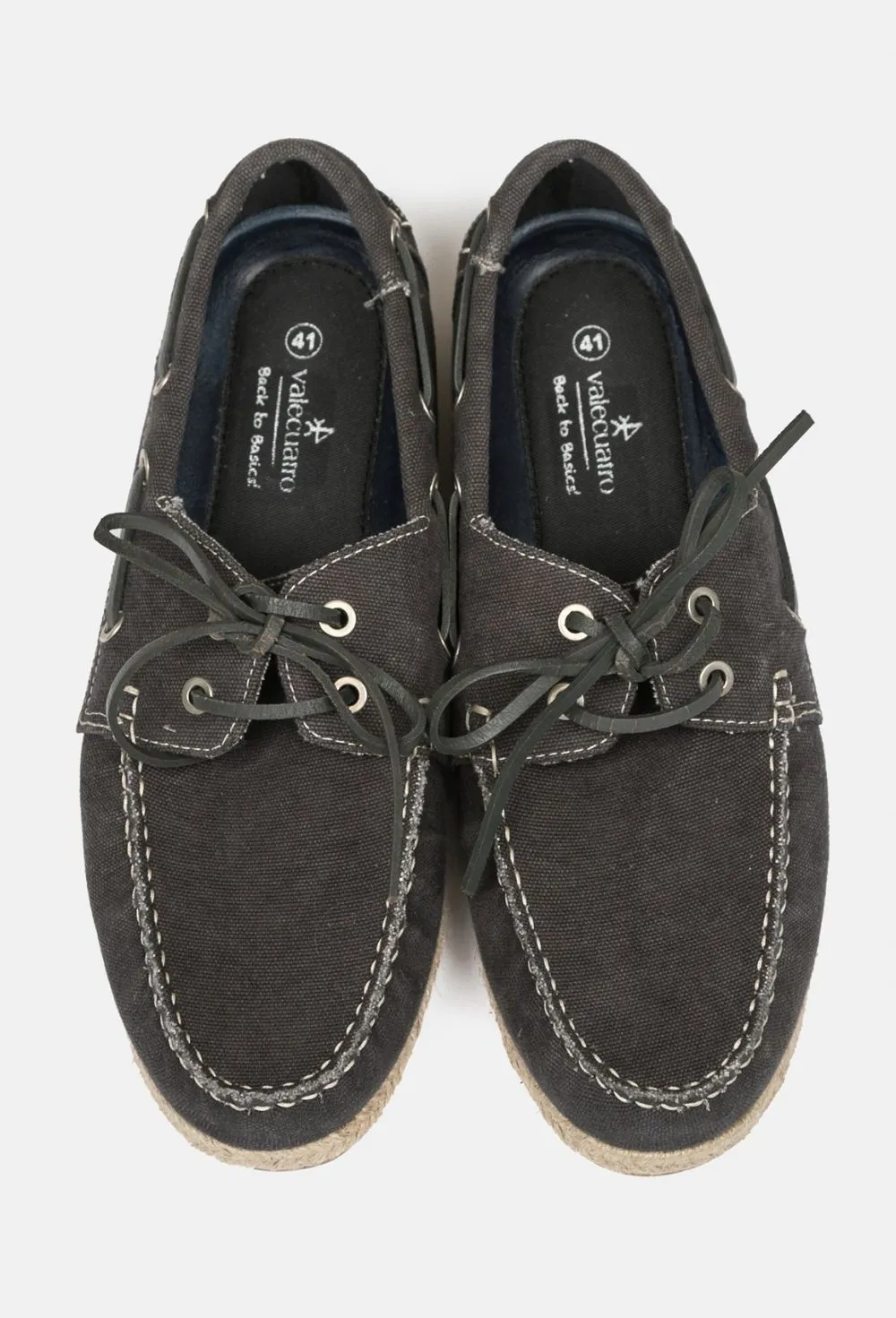 Náutico canvas color gris para hombre