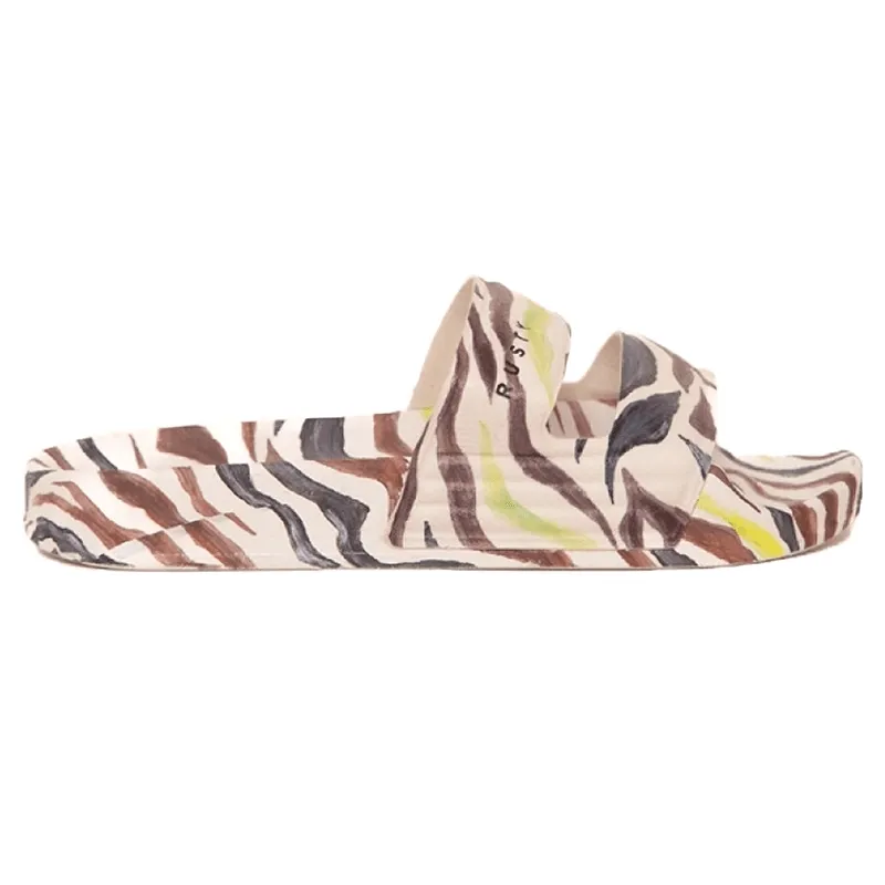 Ojota Rusty Melrose Band Slide Mujer Print