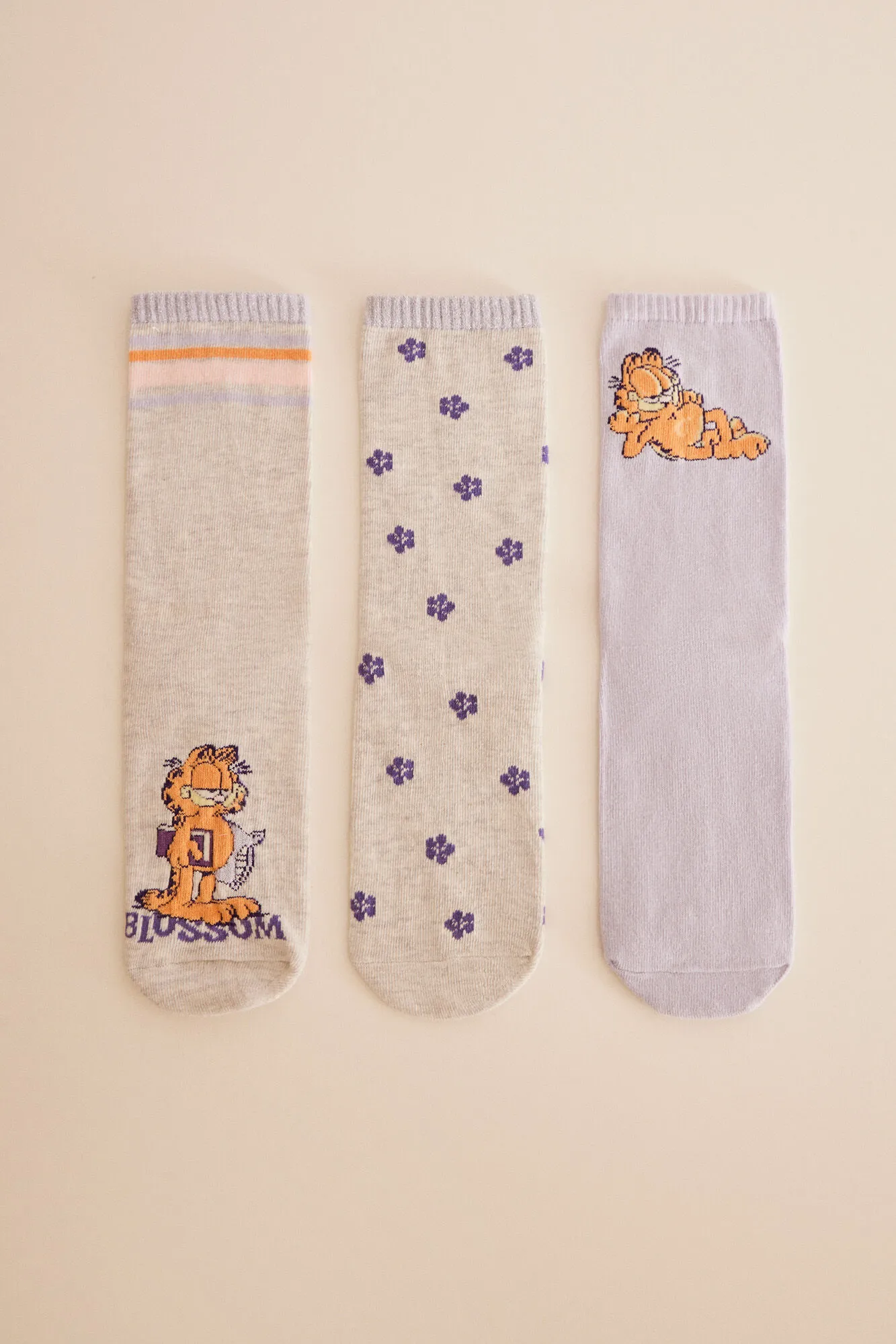 Pack 3 calcetines largos algodón Garfield