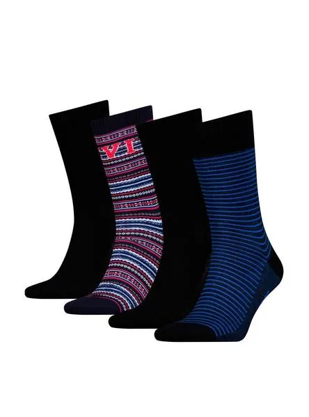 pack calcetines levis giftbox azul para hombre