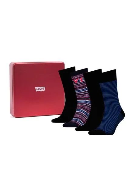 pack calcetines levis giftbox azul para hombre