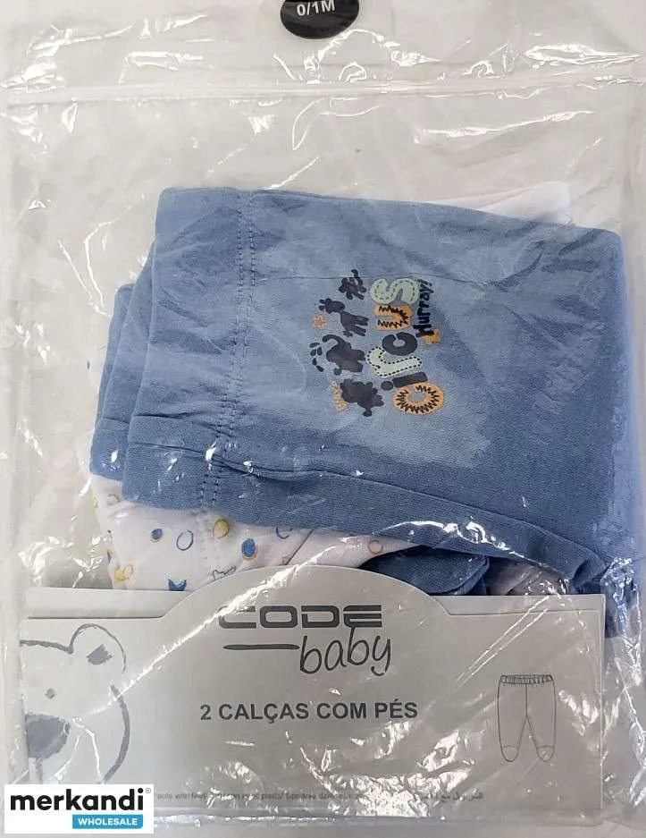 Pack de 2 pantalones de bebé Code con pies