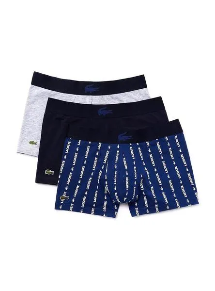 pack lacoste 3 boxers cortos signature para hombre