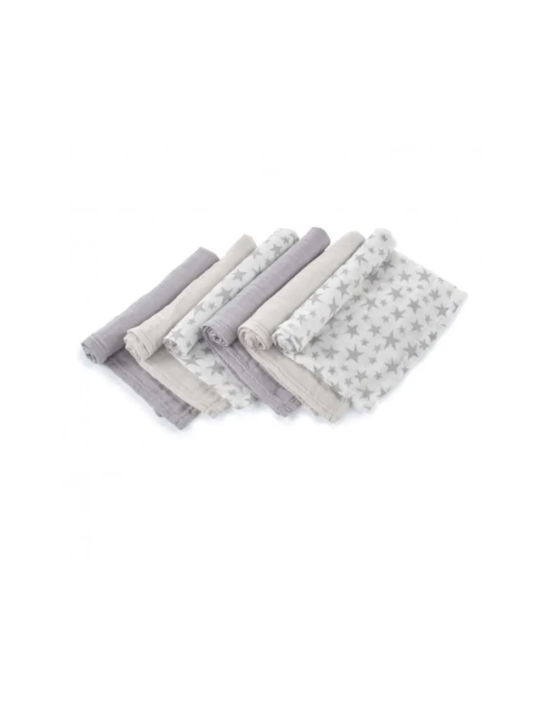 PACK MUSELINA BAMBOO 6U. (35X35 CM) STAR JANE
