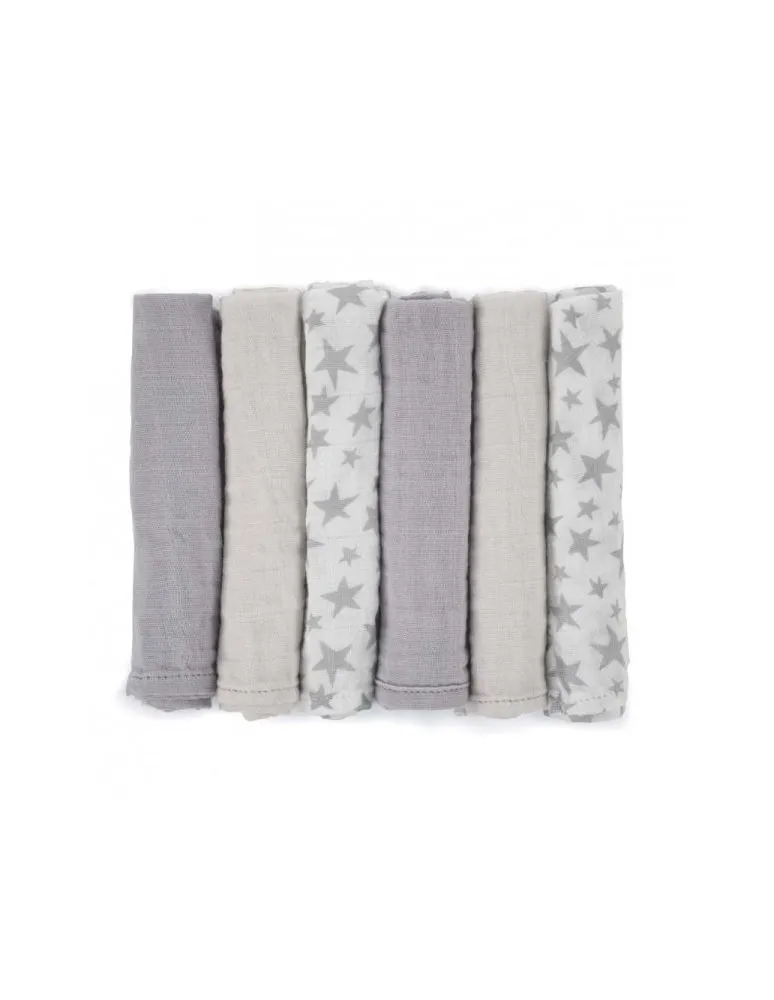 PACK MUSELINA BAMBOO 6U. (35X35 CM) STAR JANE