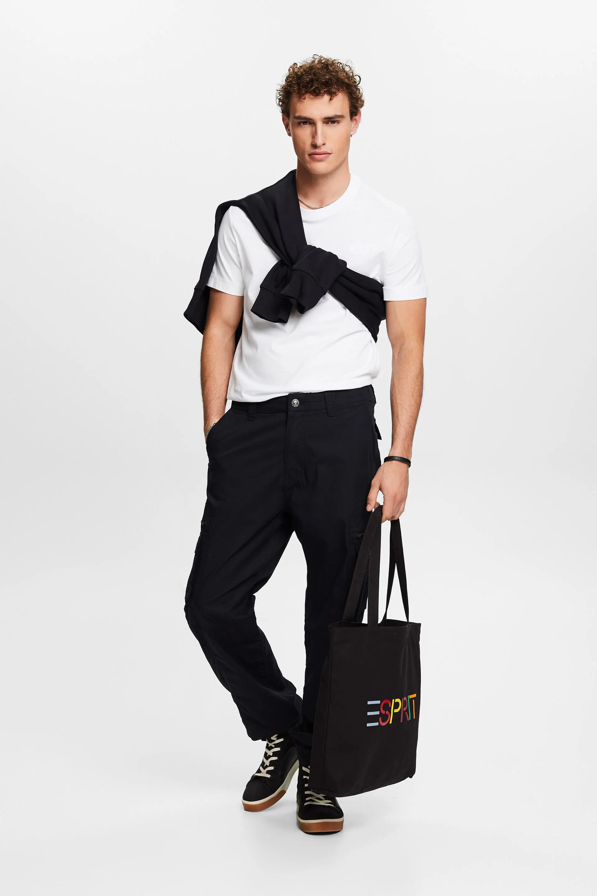 Pantalón cargo de sarga con corte Straight