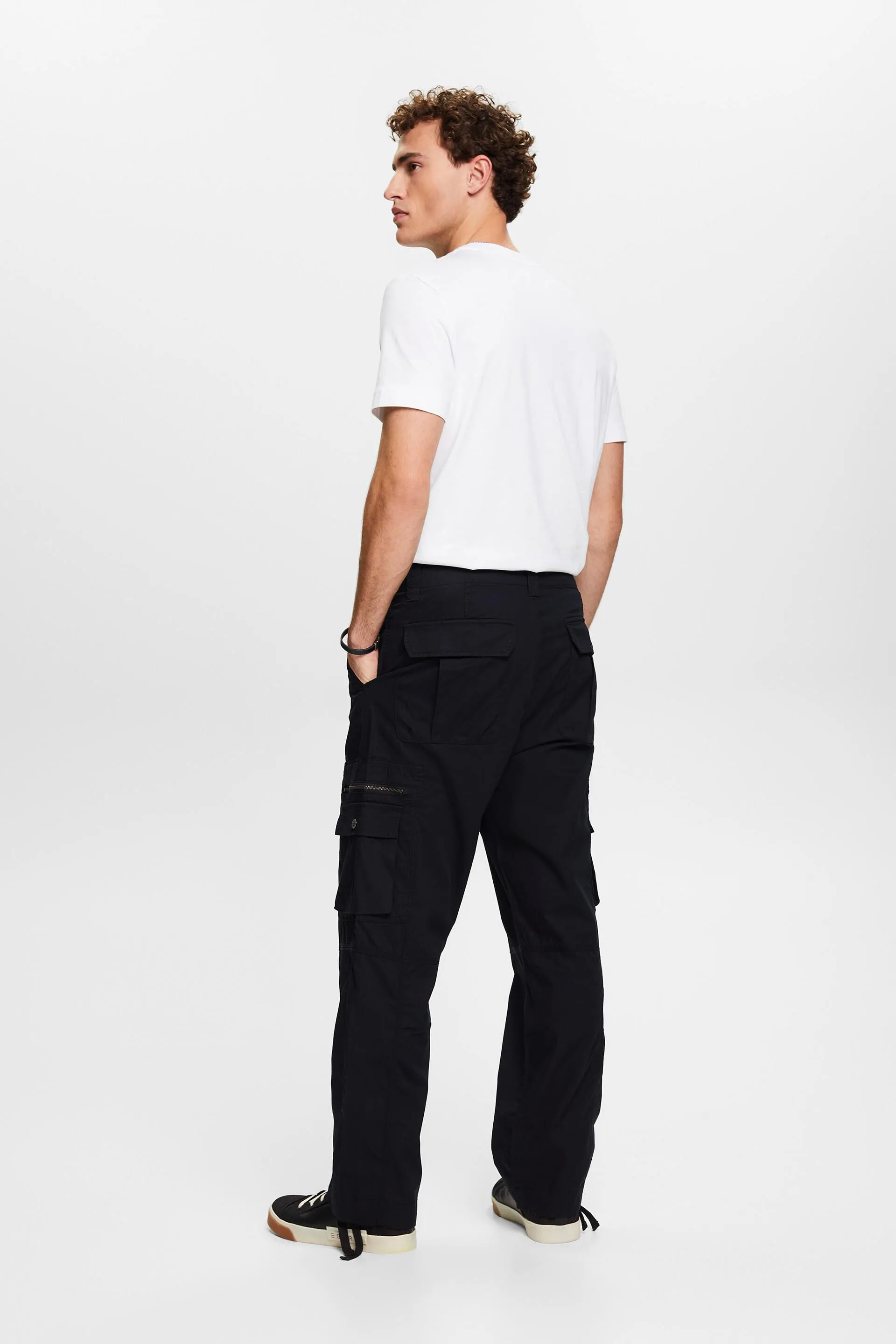 Pantalón cargo de sarga con corte Straight