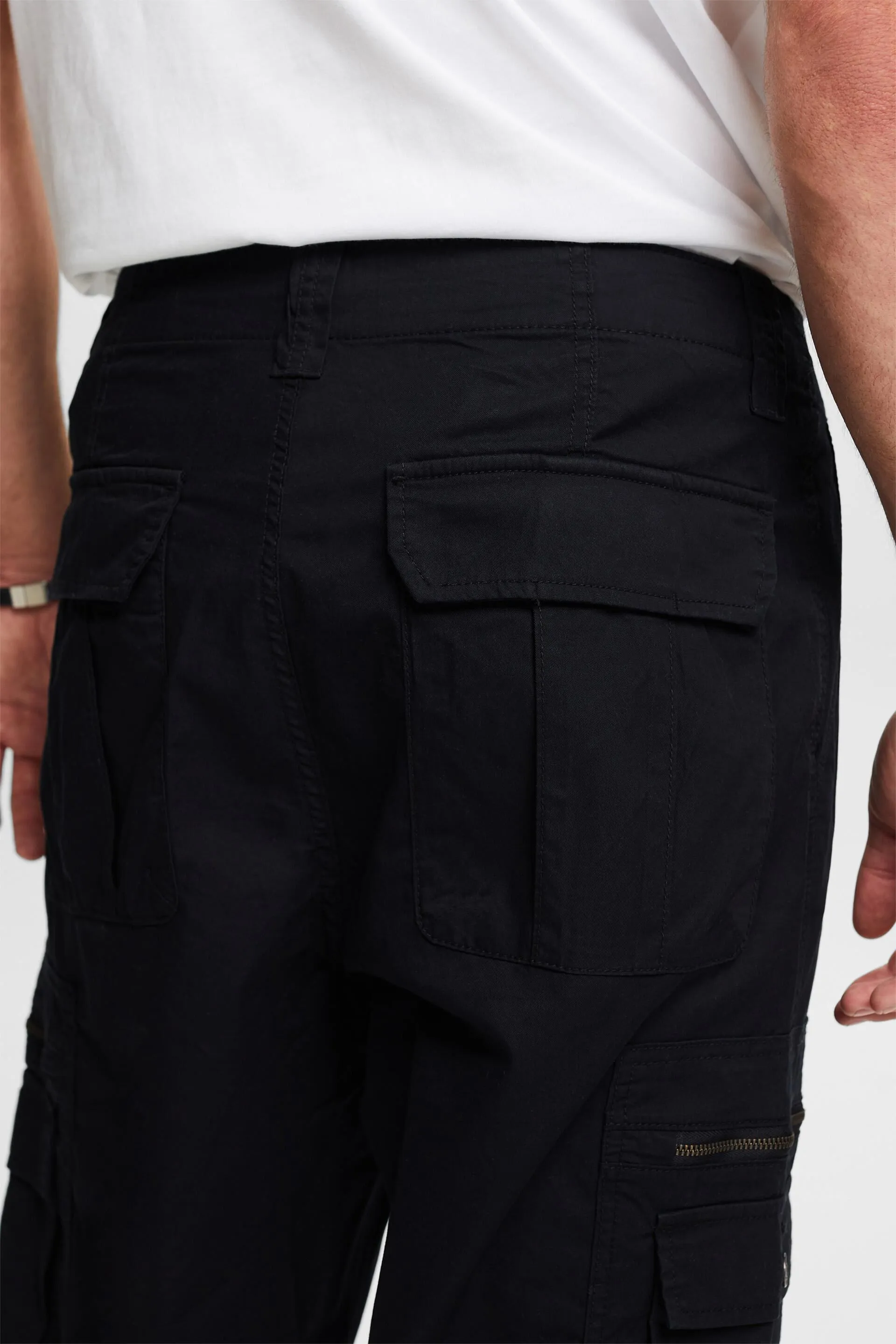 Pantalón cargo de sarga con corte Straight
