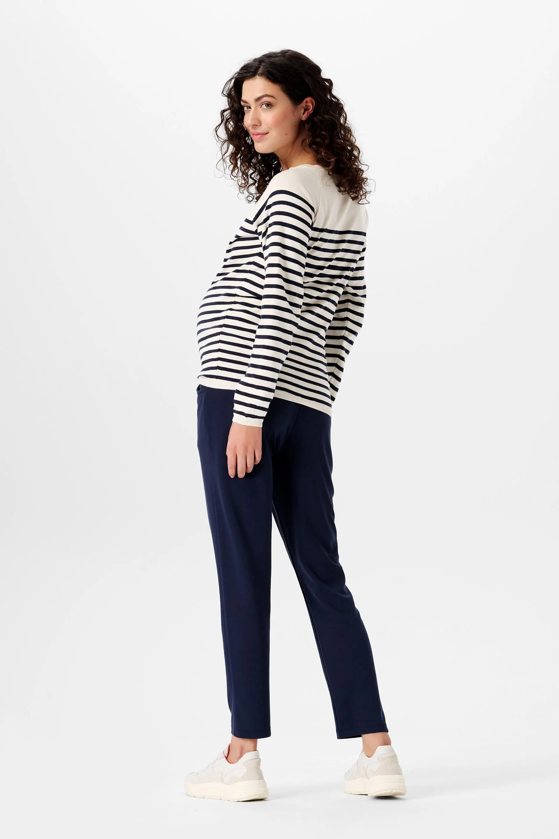 Pantalón estilo maternidad de felpa en tejido jersey