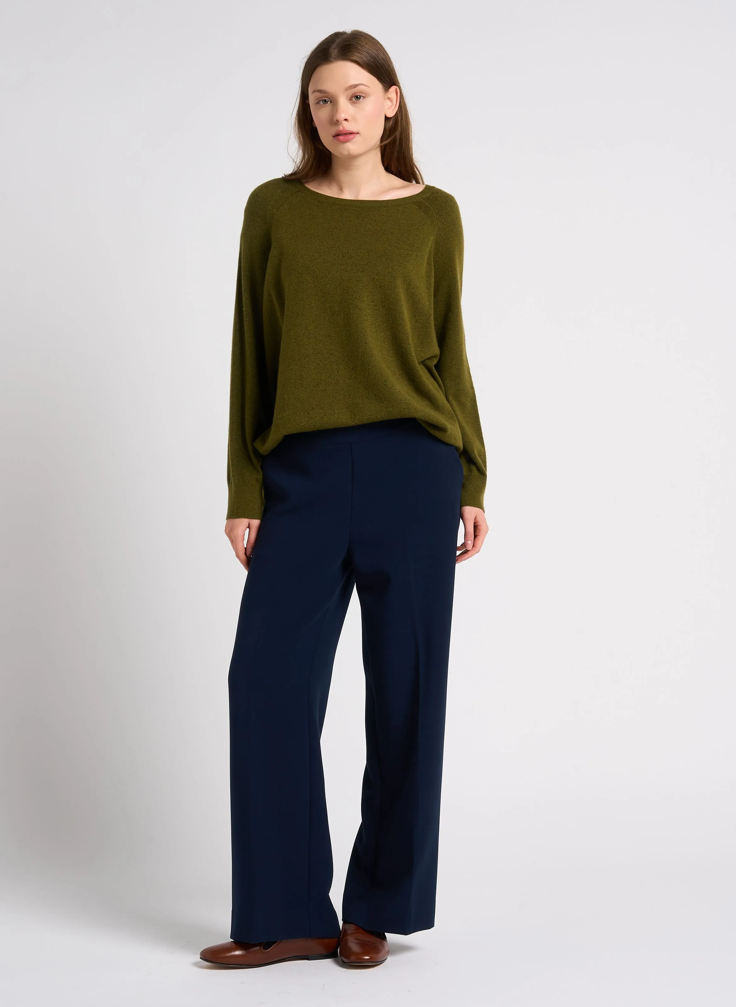 Pantalón ancho en azul