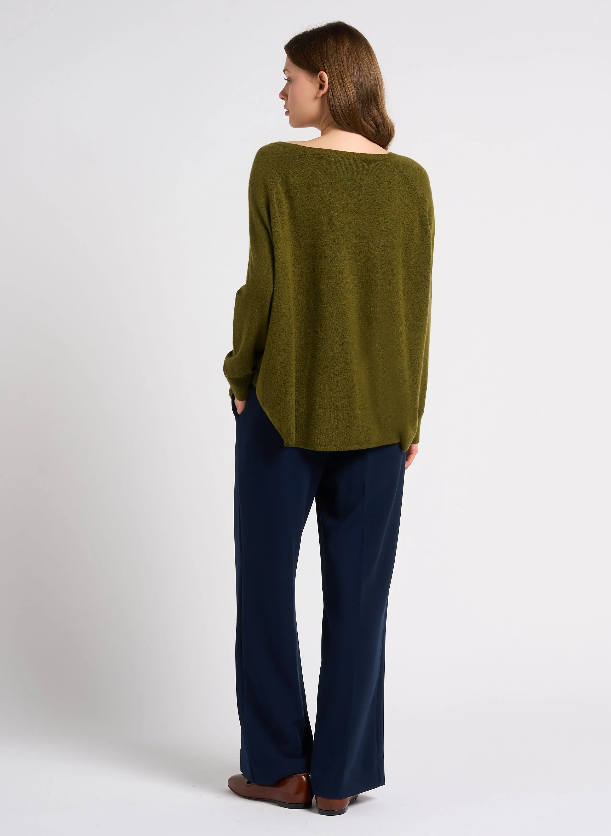 Pantalón ancho en azul
