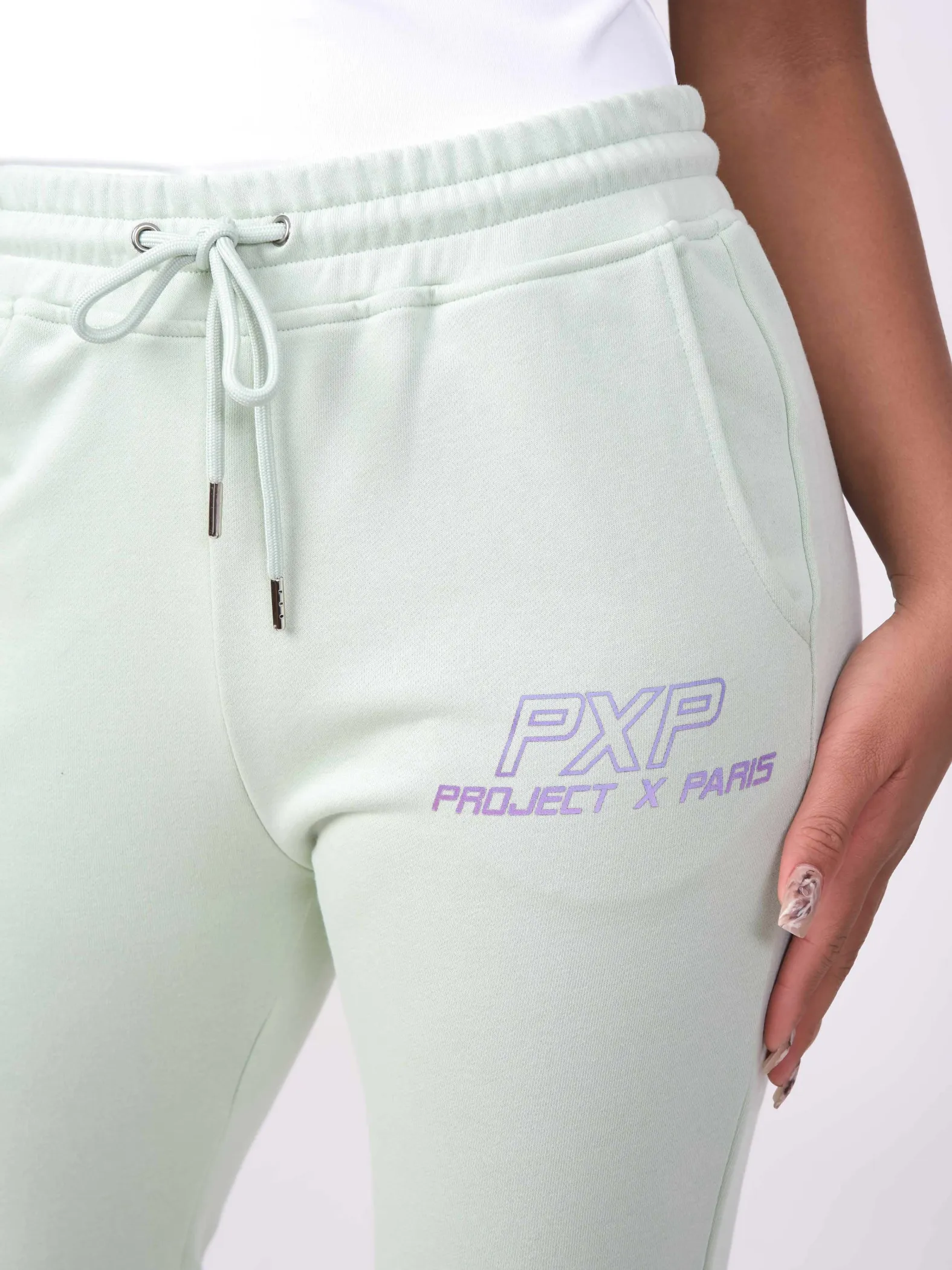 Pantalón de chándal con logotipo iridiscente