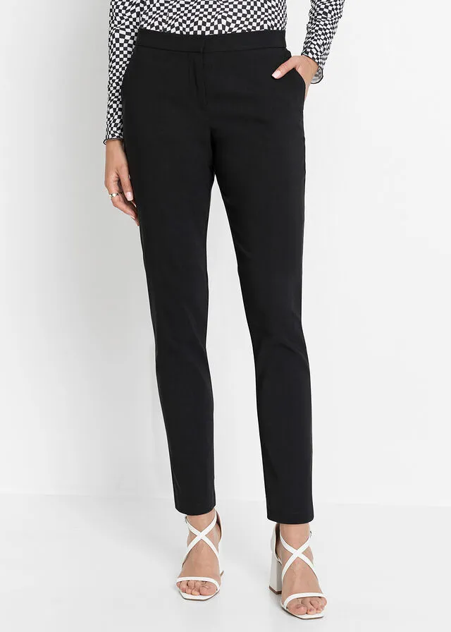 Pantalón ejecutivo con cintura cómoda Negro