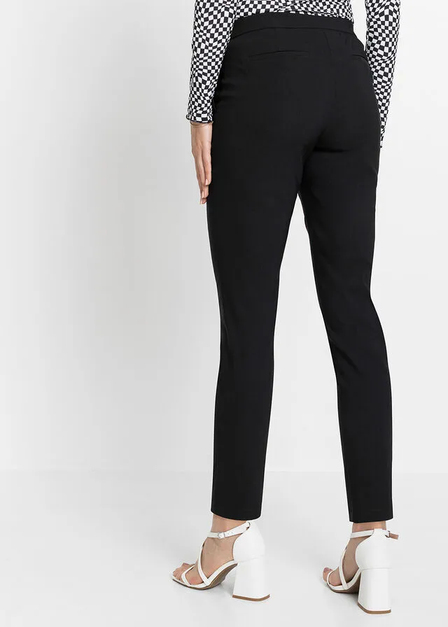 Pantalón ejecutivo con cintura cómoda Negro
