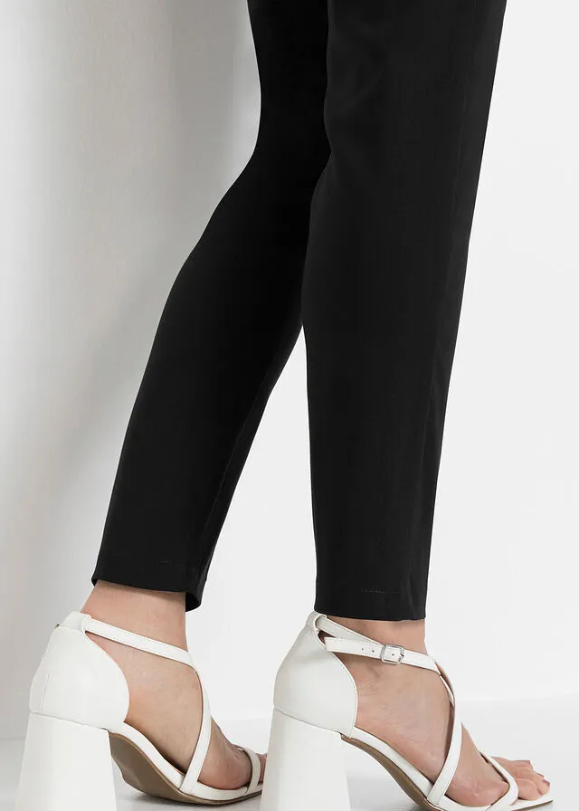 Pantalón ejecutivo con cintura cómoda Negro
