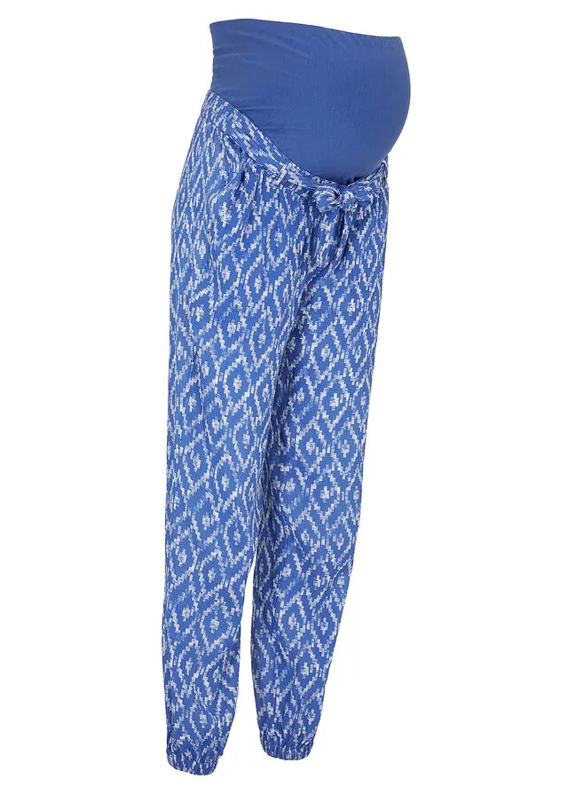 PANTALóN PREMAMá DE CORTE HOLGADO AZUL ZAFIROBLANCO CON ESTAMPADO GRáFICO