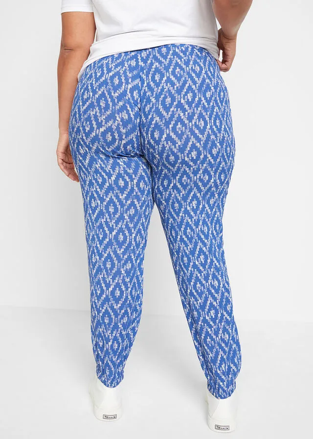 PANTALóN PREMAMá DE CORTE HOLGADO AZUL ZAFIROBLANCO CON ESTAMPADO GRáFICO