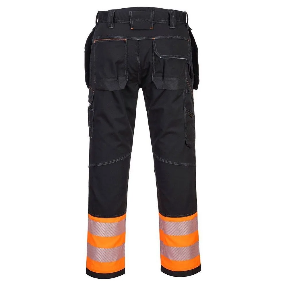 Pantalón PW3 alta visibilidad, clase 1 con bolsillos pistolera 