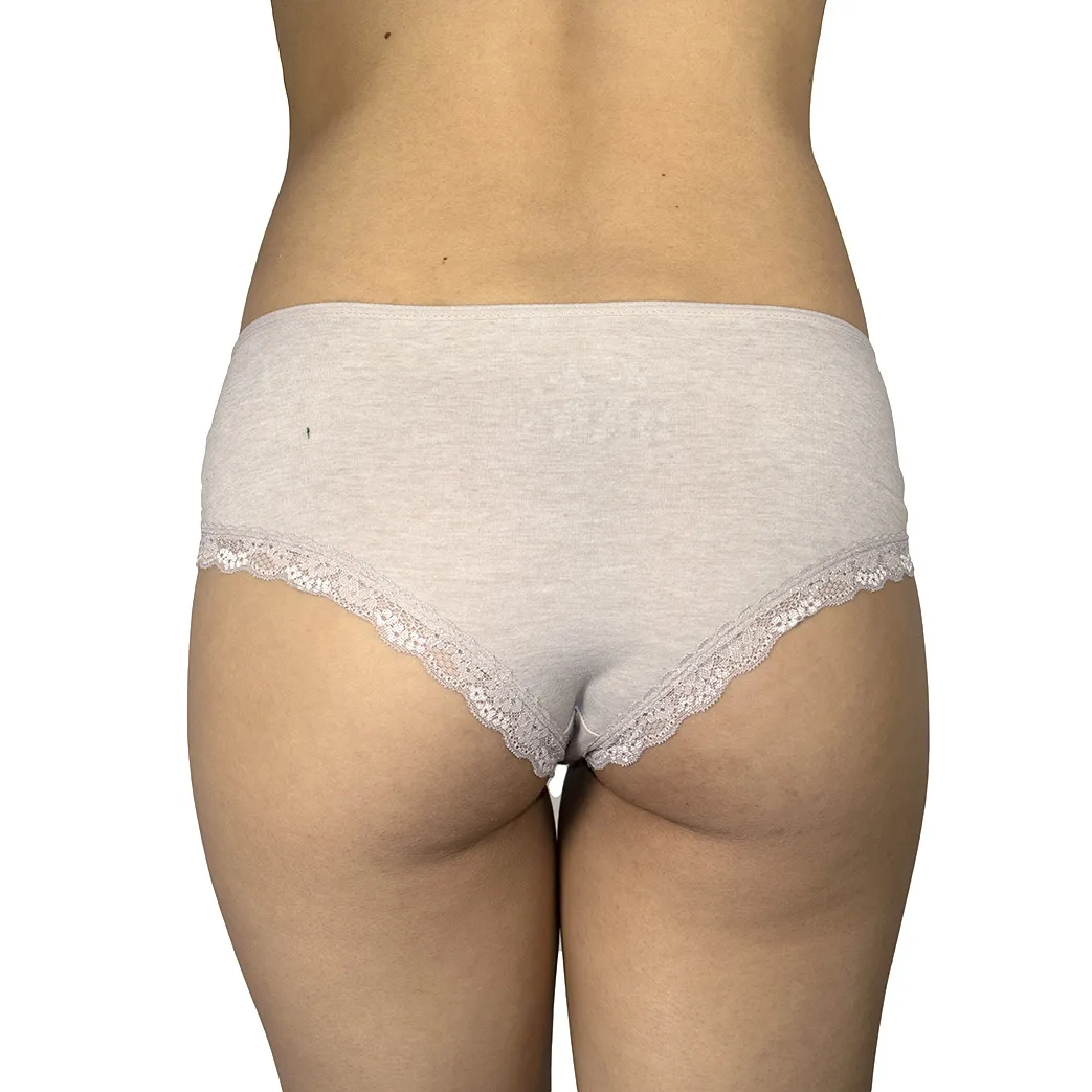 Panty tipo cheeky ribbed con transparencia