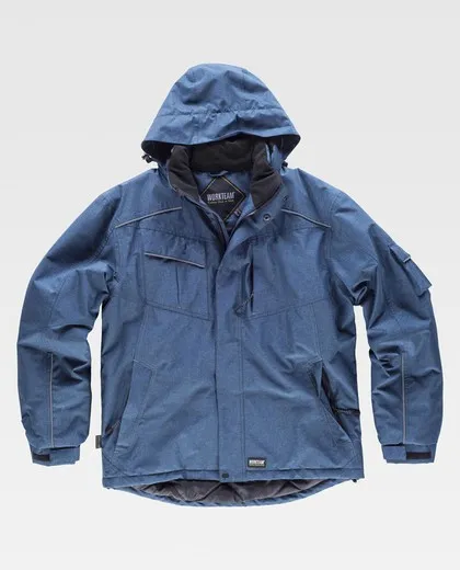Parka jaspeada con costuras alta visibilidad Azafata