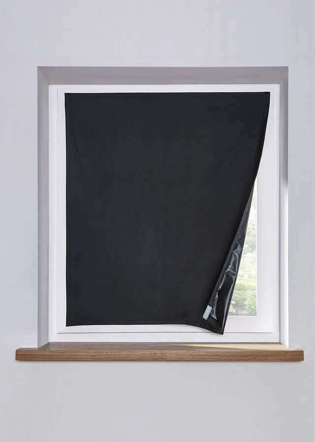 Película para ventanas de techo con unión de gancho y bucle. Negro