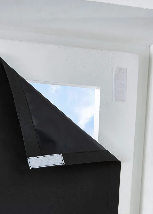 Película para ventanas de techo con unión de gancho y bucle. Negro