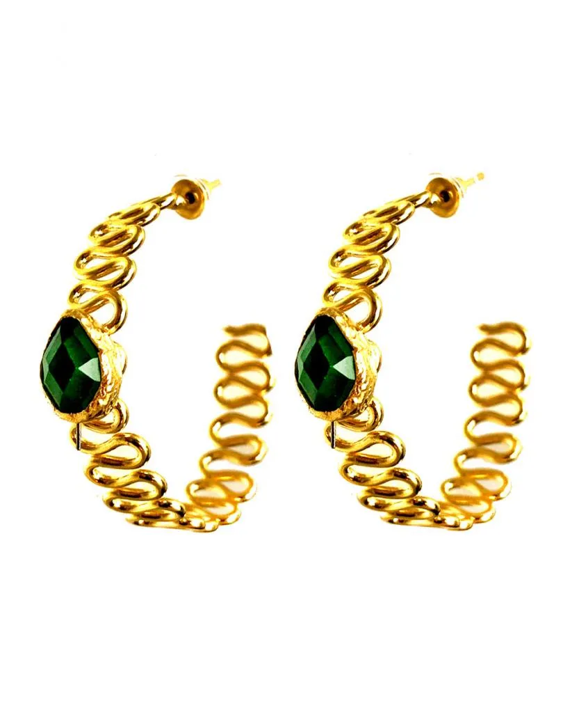 PENDIENTES ARO MUJER CON PIEDRA NATURAL DE COLOR A ELEGIR