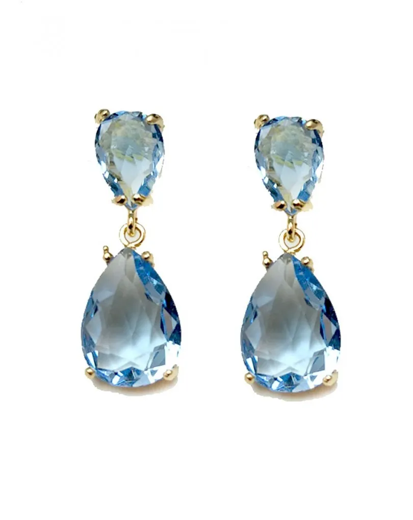 PENDIENTES AZUL CLARO, PRECIOSOS PARA LLEVAR CON TU VESTIDO Y SER LA INVITADA PERFECTA