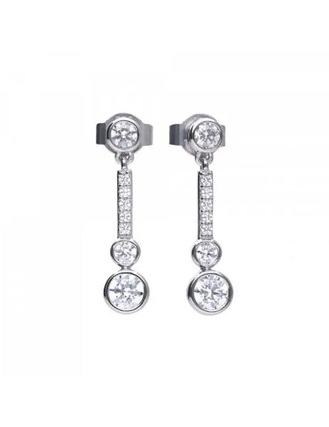 pendientes diamonfire largos bisel