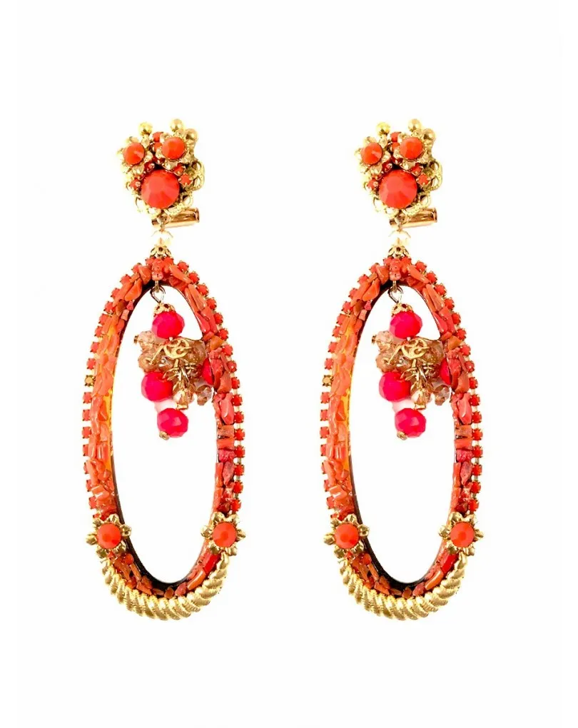 PENDIENTES LARGOS DE CORAL ORIGINALES