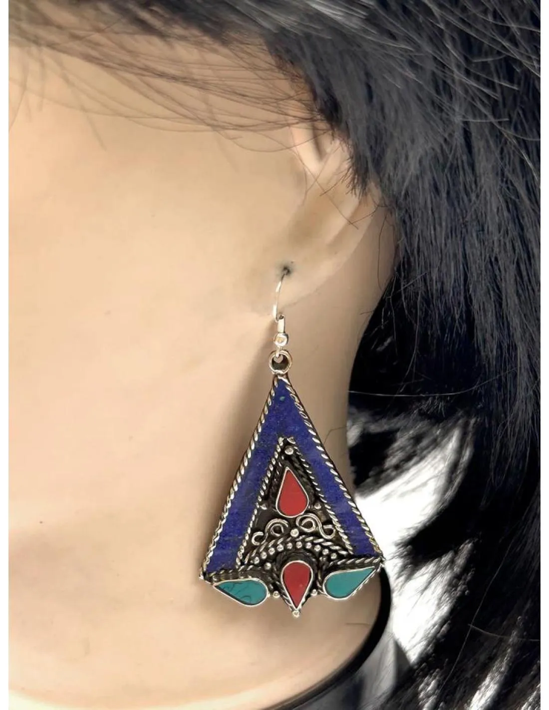 PENDIENTES MUJER PLATEADOS LARGOS LOOK IBICENCO Y BOHEMIO
