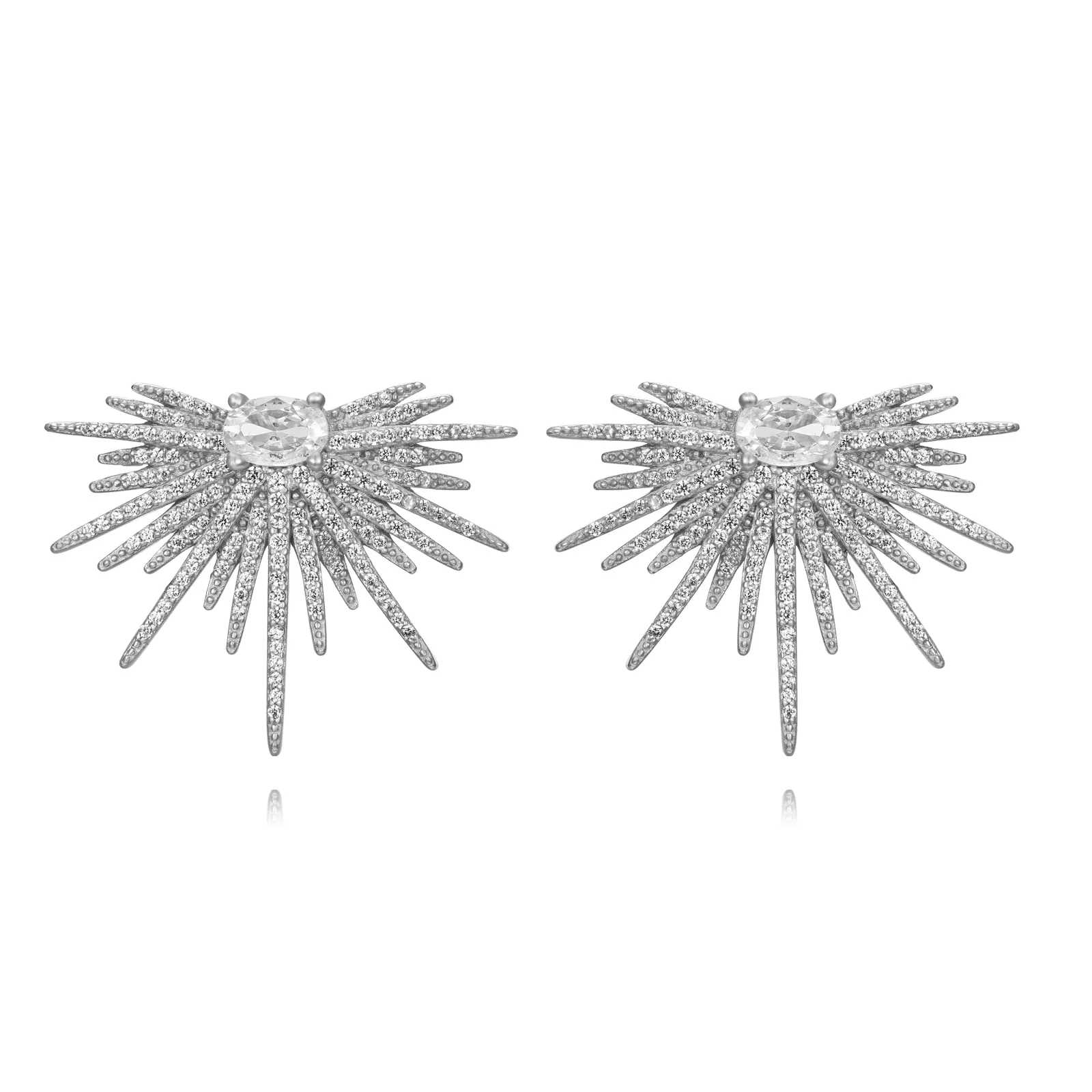 Pendientes Novia Sol con circonitas